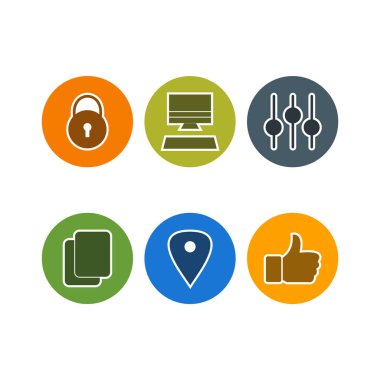 Kişisel ve iletişim için multimedya simgesi...