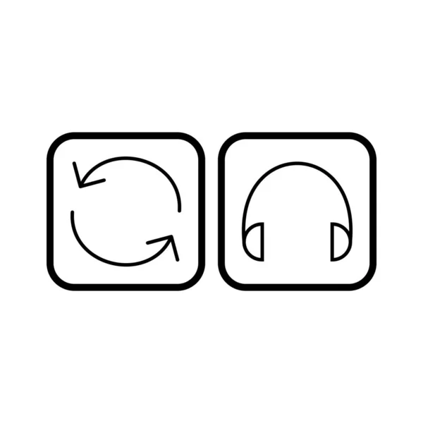 Multimedia Symbolset Für Den Persönlichen Und Kommerziellen Gebrauch — Stockvektor