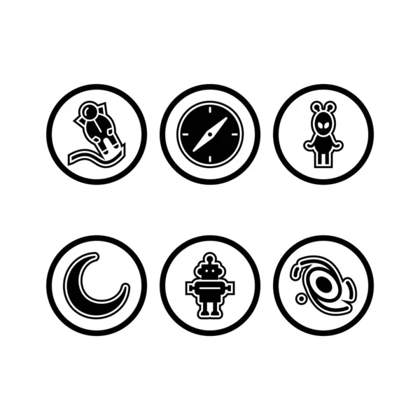 Icon Set Der Astronomie Für Den Persönlichen Und Kommerziellen Gebrauch — Stockvektor
