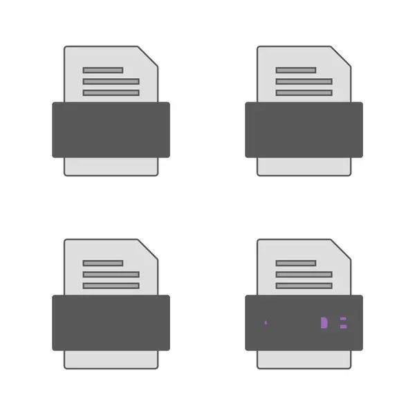 Conjunto Iconos Formatos Archivo — Archivo Imágenes Vectoriales