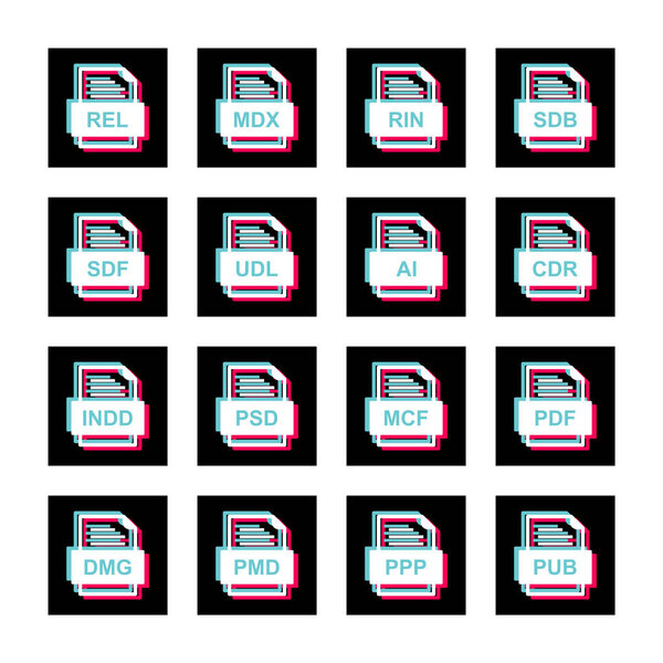 Набор из 9 форматов файлов иконки
