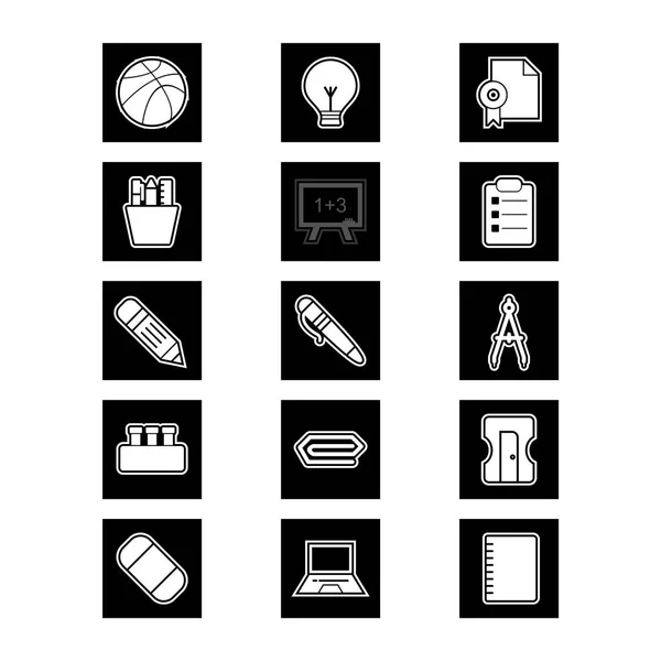 Icon Set Education Personal Commercial Use — Stock Vector