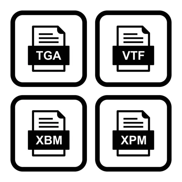 Conjunto Ícones Formatos Arquivo —  Vetores de Stock