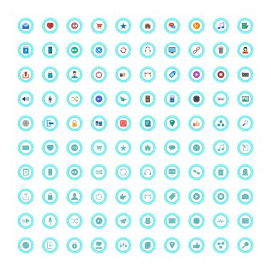 Kişisel ve iletişim için multimedya simgesi...