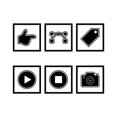 Kişisel ve iletişim için multimedya simgesi...