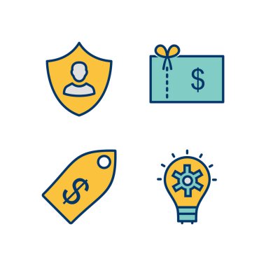 Kişisel ve Ticari Kullanım İçin 4 Simge İş...