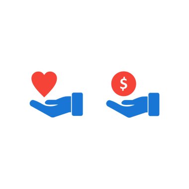 Beyaz arkaplanda 2 adet bankacılık simgesi izole edildi...