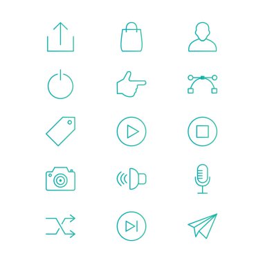 Kişisel ve iletişim için multimedya simgesi...