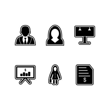 Kişisel ve ticari kullanım için 6 Simge İş Seti...