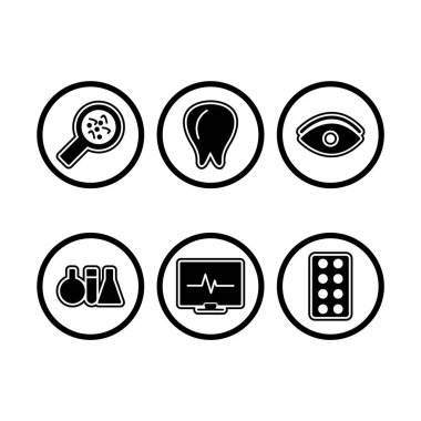 Kişisel ve ticari kullanım için ikon tıp seti...