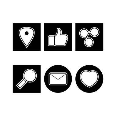 Kişisel ve iletişim için multimedya simgesi...