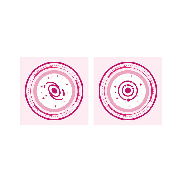 2 Icon Set Of astronomy For Personal And Commercial Use...