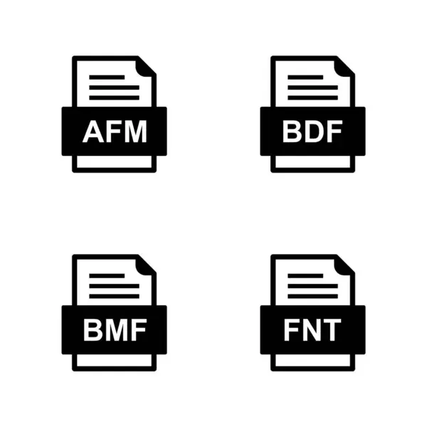 4つのファイル形式のアイコンのセット — ストックベクタ