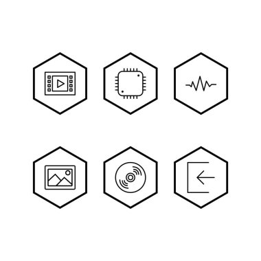 Kişisel ve iletişim için multimedya simgesi...
