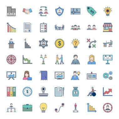 Kişisel ve ticari kullanım için 49 Simge iş kümesi...