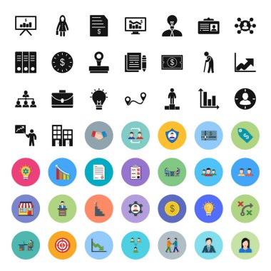 Kişisel ve ticari kullanım için 49 Simge iş kümesi...