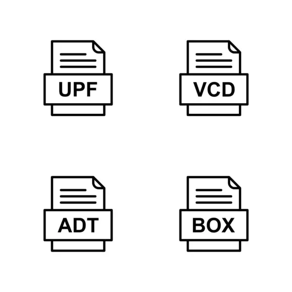 Ensemble Icônes Formats Fichiers — Image vectorielle