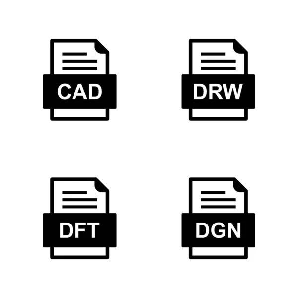 Set Van Bestandsformaten Pictogrammen — Stockvector