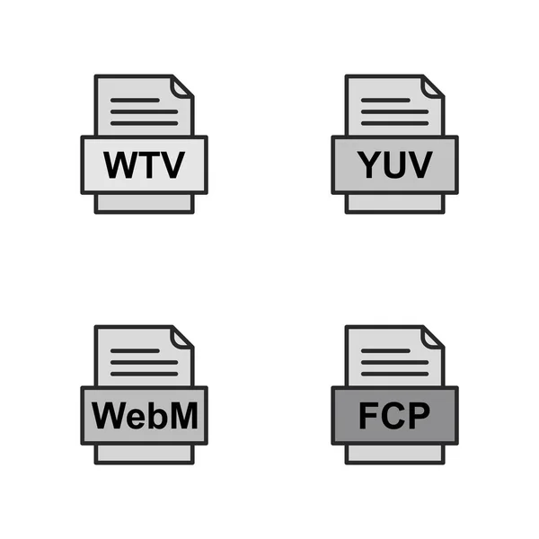 Набор Форматов Файлов — стоковый вектор