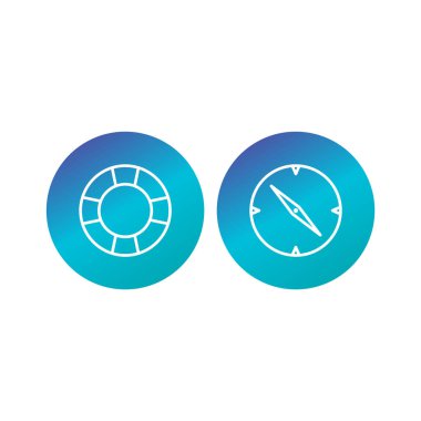 Beyaz Arkaplanda İzole edilmiş 2 kamp Simgesi...