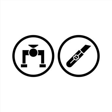 Beyaz arkaplanda 2 set inşaat simgesi izole edildi...