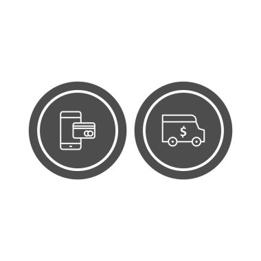 2 Bankacılık Simgesi Beyaz Arkaplanda İzole Edildi...