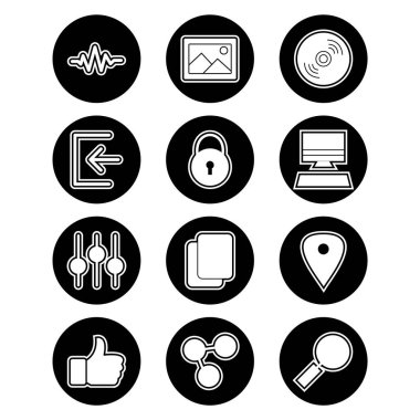 Kişisel ve iletişim için multimedya simgesi...