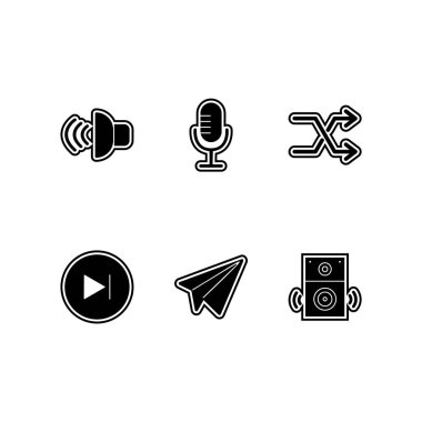 Kişisel ve iletişim için multimedya simgesi...