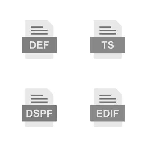 4つのファイル形式のアイコンのセット — ストックベクタ