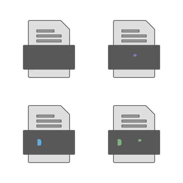 Conjunto Iconos Formatos Archivo — Vector de stock