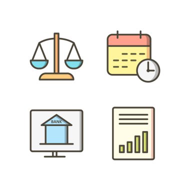 Kişisel ve Ticari Kullanım İçin 4 Bankacılık Simgesi...