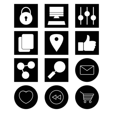 Kişisel ve iletişim için multimedya simgesi...