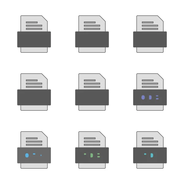 Набор Форматов Файлов Иконки — стоковый вектор