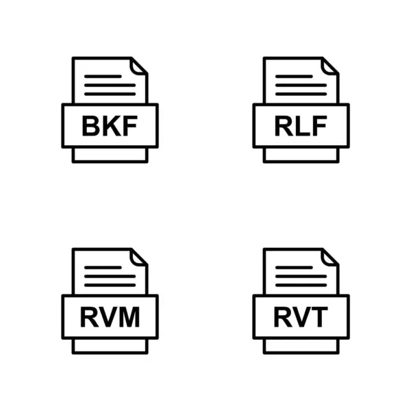 Set Von Symbolen Für Dateiformate — Stockvektor