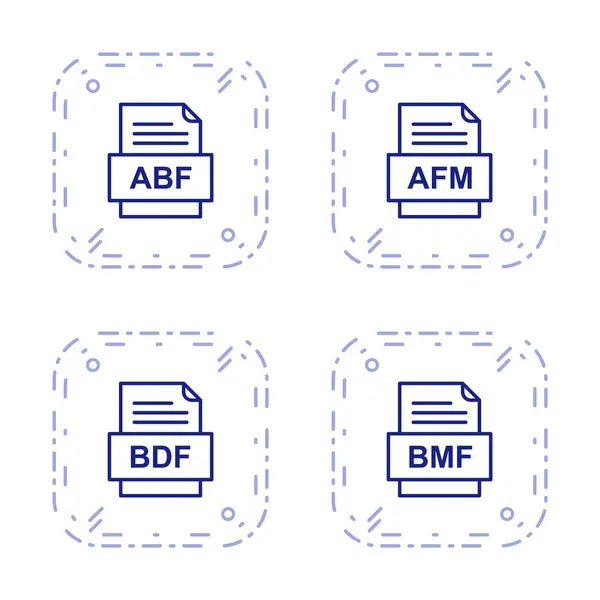 Conjunto Ícones Formatos Arquivo —  Vetores de Stock