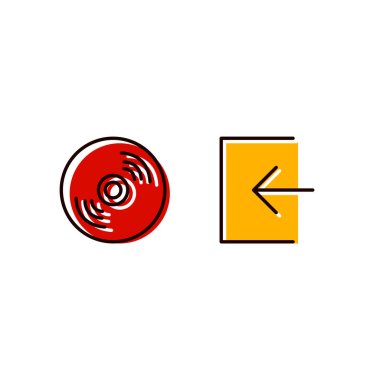 Kişisel ve iletişim için multimedya simgesi...