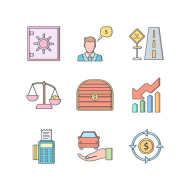 Kişisel ve Ticari Kullanım İçin 9 Bankacılık Simgesi...