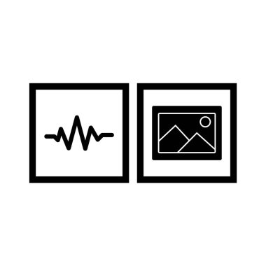 Kişisel ve iletişim için multimedya simgesi...