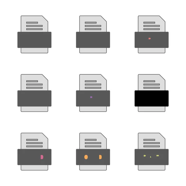 Ensemble Icônes Formats Fichiers — Image vectorielle