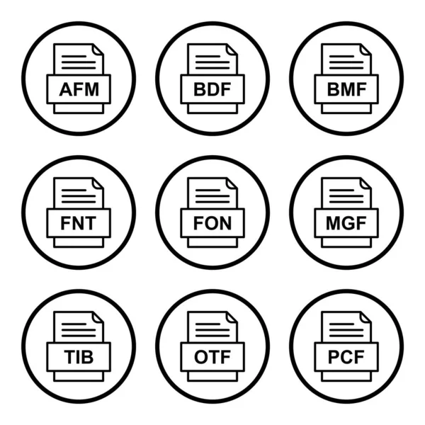 9ファイル形式のアイコンのセット — ストックベクタ