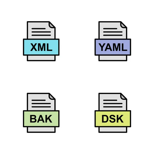 Dosya Biçimi Simgesi Kümesi — Stok Vektör