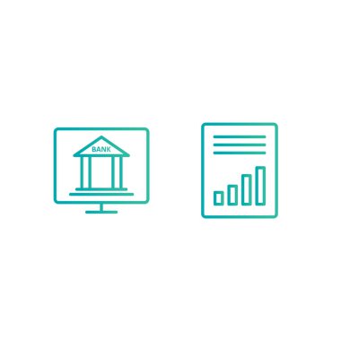 Kişisel ve Ticari Kullanım İçin 2 Bankacılık Simgesi...