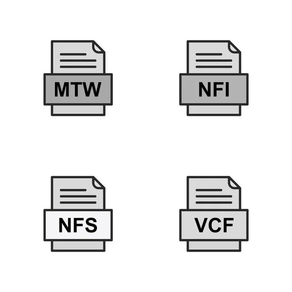Набор Форматов Файлов — стоковый вектор