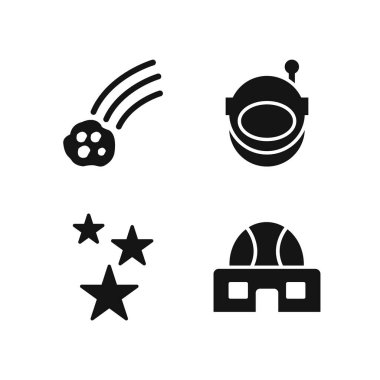 Kişisel ve Ticari Kullanım İçin Astronominin 4 Simgesi...