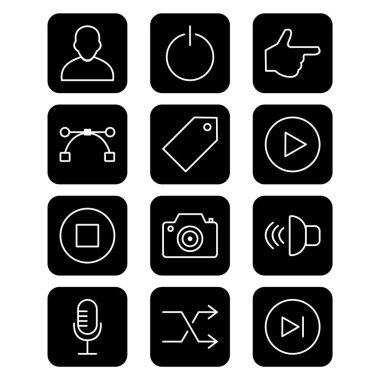 Kişisel ve iletişim için multimedya simgesi...