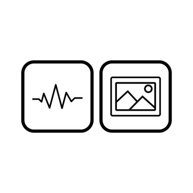 Kişisel ve iletişim için multimedya simgesi...