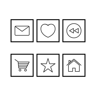 Kişisel ve iletişim için multimedya simgesi...