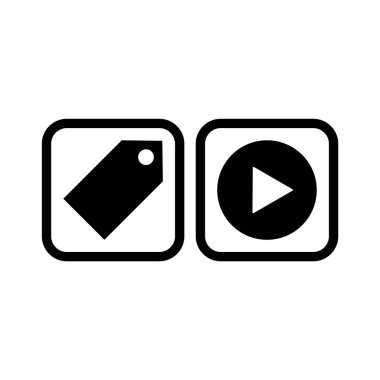 Kişisel ve iletişim için multimedya simgesi...