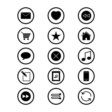 Kişisel ve iletişim için multimedya simgesi...