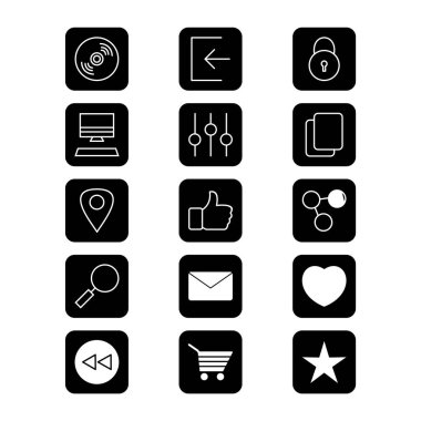 Kişisel ve iletişim için multimedya simgesi...